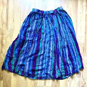 Vintage 90s skirt bohemian flowy maxi indie relaxed stripes by Christine Parker
